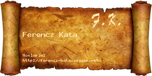 Ferencz Kata névjegykártya